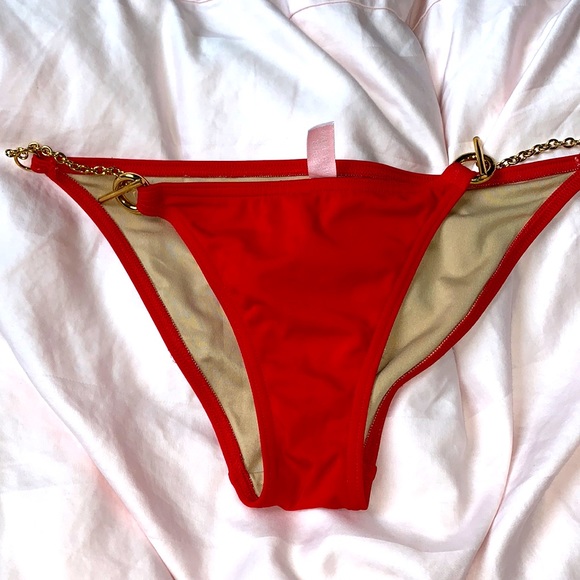 Victoria's Secret Other - Victoria Secret red gold chain bikini bottom xs
